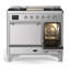 Majestic III Series 40 Inch Dual Fuel Range with 6 Sealed Burners, Griddle, in White (Natural Gas, Copper Trim)-1341391963-1341391971-1341391974