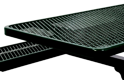 Table de pique-nique Laurie, Noir / Vert, 4 pi