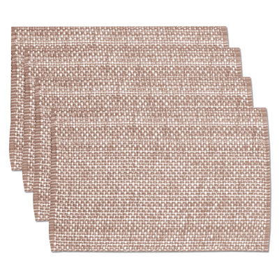 4-Pack, 100% Cotton, Two Tone Woven 13X19 Placemat Sets