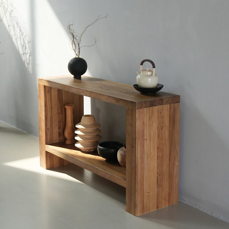 Console simple de style Wabi-sabi, 31.5" H x 47.2" W x 13.8" D
