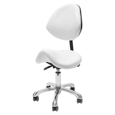 Marivelle Backed Adjustable Backrest Adjustable Height Stool