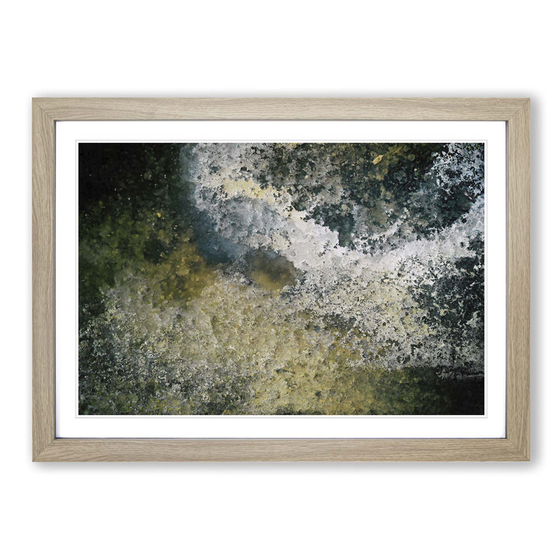 Revolution in Abstract - Picture Frame Painting Print, 62cm H x 87cm W x 2cm D, Oak Framed