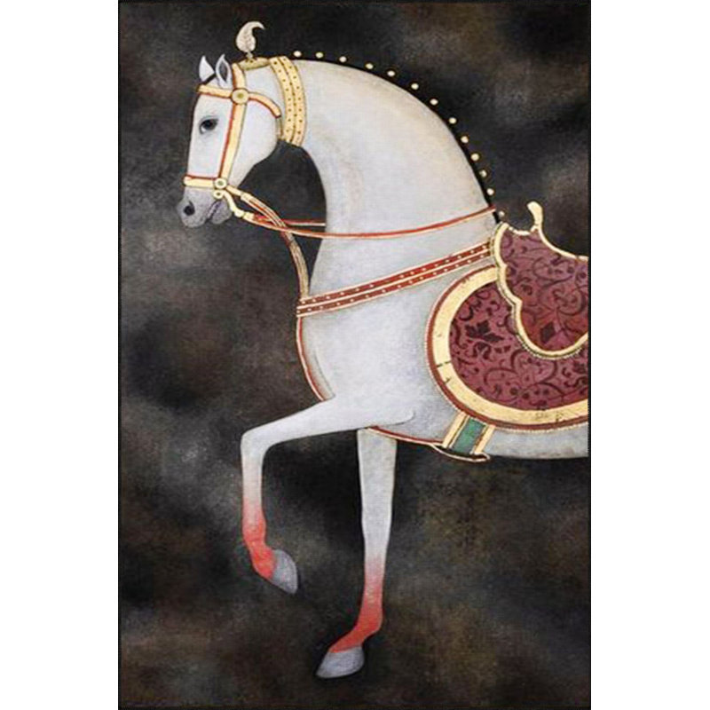 Tapis décoratif à motif animal noir lavable à la machine, Tapis de couloir 2 pi 6 po x 6 pi 7 po inclus