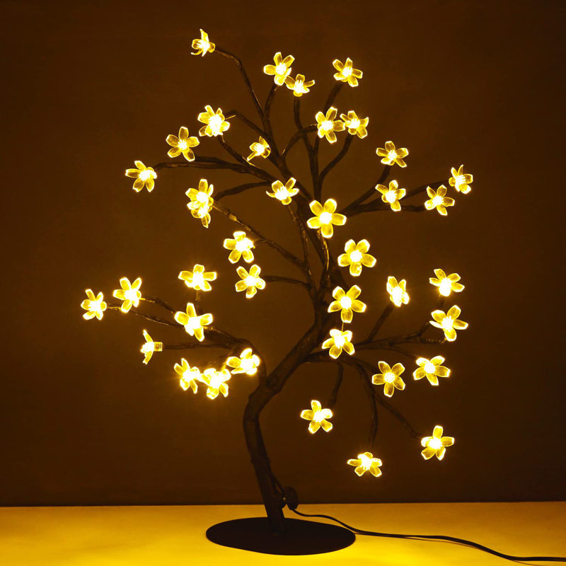 40LED Lighted Tabletop Artificial Flower Bonsai Tree Lamp
