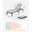 Méridienne pliable 2 pièces, chaise longue de bronzage à dossier réglable-1316824784