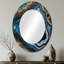 Teal Gold Geode Gems - miroir mural en pierre, miroir décoratif bleu sarcelle-121387866-121387228