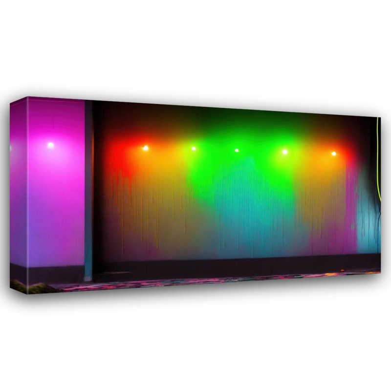 «Neon Wall Color» par Stephen Chambers, impression sur toile tendue, L 18 po x H 15 po
