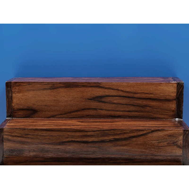 Handcrafted Wooden Puja Temple, Wall-Mounted Home Mandir with Decorative Bells