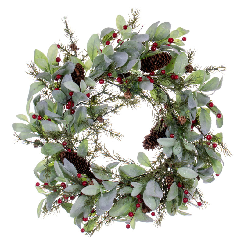 Faux Fir Polyester 22'' Wreath