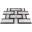 Carreau de mosaïque en pierre naturelle Mingle-36946533