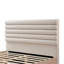 Structure de lit grand en bois avec tête de lit tapissier en tissu Boucle