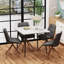 Fung Marble Top Metal Base Dining Table-2012168399