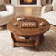 Table basse ronde en bois massif de 31,5 po pour le salon