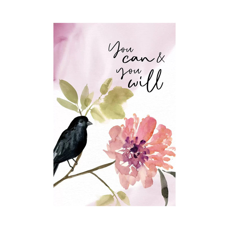 You Can And You Will by Stephanie Ryan - Print on Canvas, 30.48cm H x 20.32cm W x 1.91cm D, Wrapped Canvas