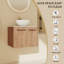 Meuble-lavabo simple mural 23,63 po avec plateau en céramique Rutila