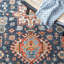 Tapis rouge / bleu en laine / coton noué à la main Jack-Carter-531362573