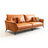 Orange Genuine Leather Modular Sofa