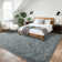 Shag Area Rugs, Light Grey Fluffy Rug for Living Room, Non-Slip Shag Carpet for Bedroom Nursery Kids Play Room Dorm Office
