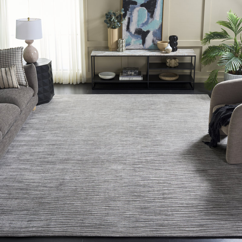 Tapis beige tissé à la main Lavonia, Rectangle 8 pi x 10 pi