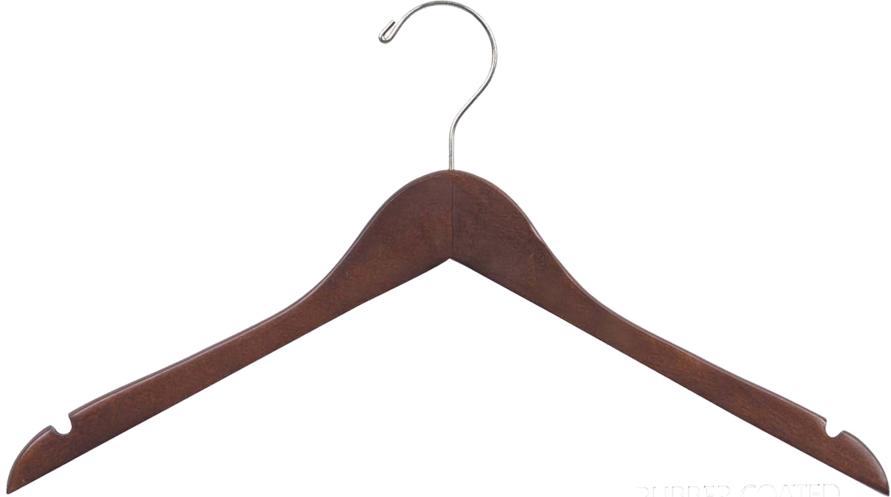 Rebrilliant Wilde Rubberized Wooden Top Non-Slip Hangers (Set of