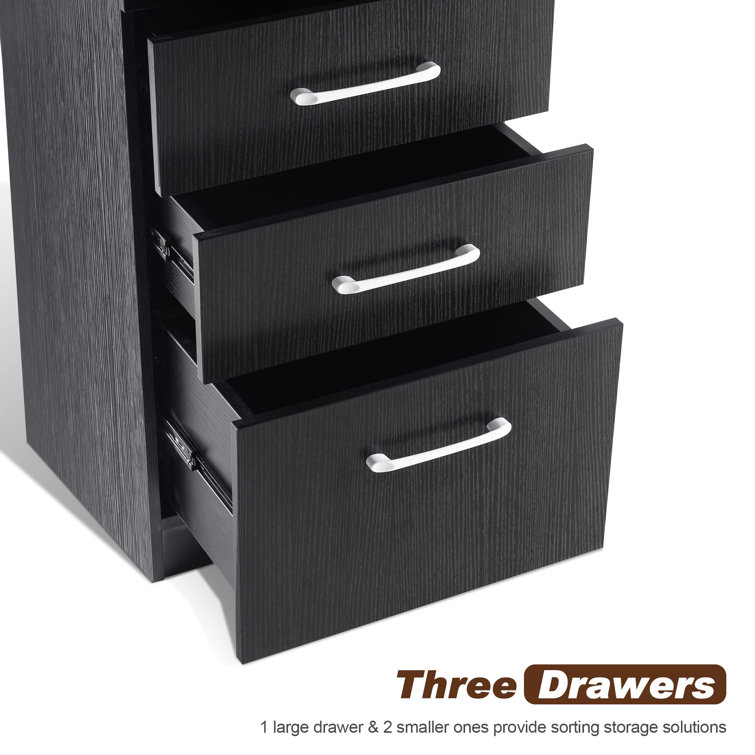 Wood 4 Compartment Makeup Organizer