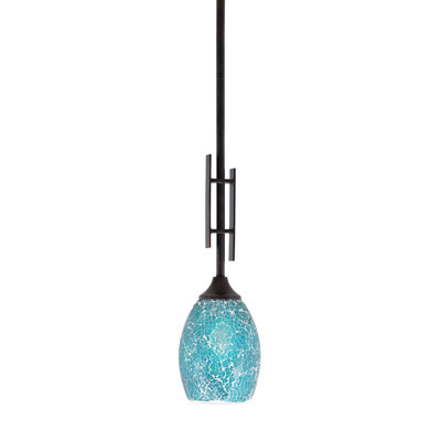 Mini-luminaire suspendu avec tige en verre Uptowne