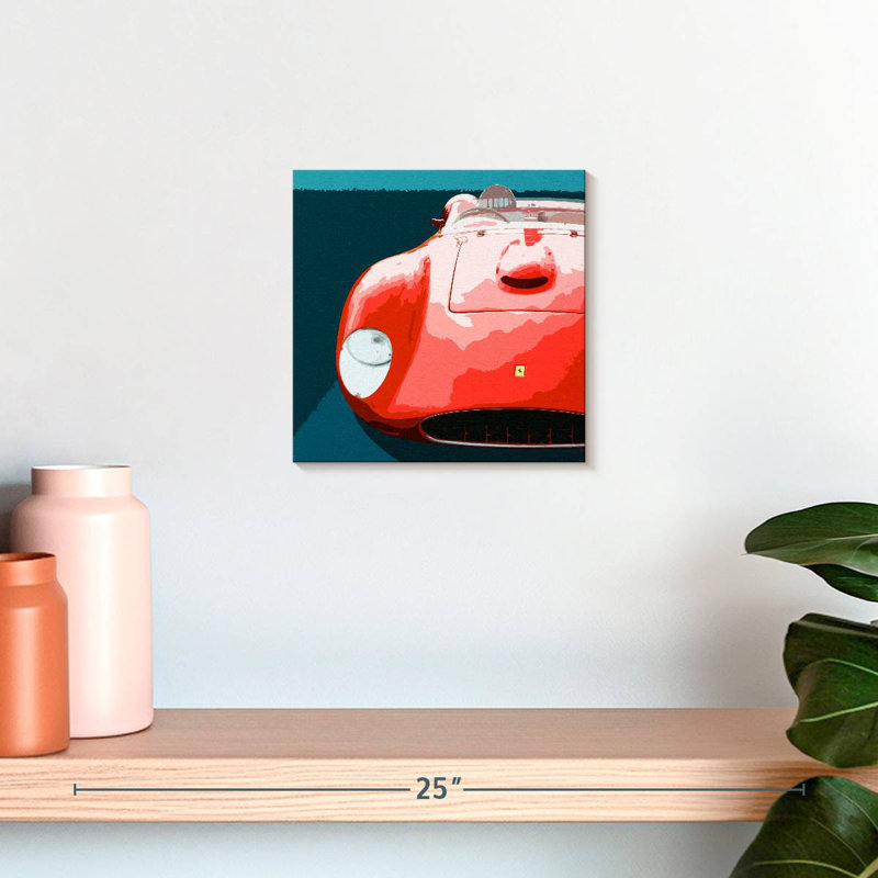 Mehar Red On Blue, 10'' H x 10'' W