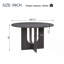 Modern Round Dining Table for 4, Farmhouse Style, Smooth Edges, Water-Resistant, Scratch-Proof, and Easy to Assemble-1817989416