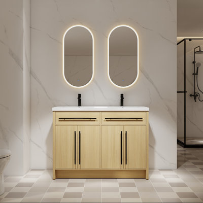 48" Freestanding Bathroom Vanity with Resin Sink