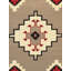 Bever Oriental Area Rug in Mocha