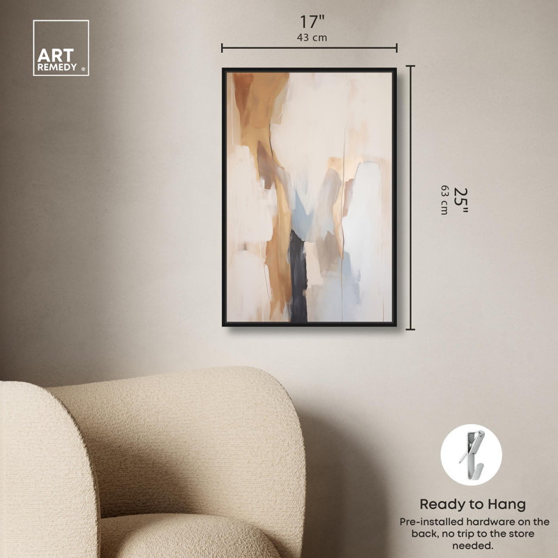 Sandstone Stillness II, toile par Art Remedy, H 25 po x l 17 po, Cadre flottant, Noir
