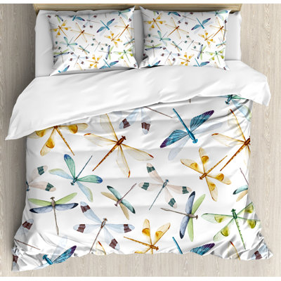 Dragonfly Farmhouse / Country Polyester Duvet Cover