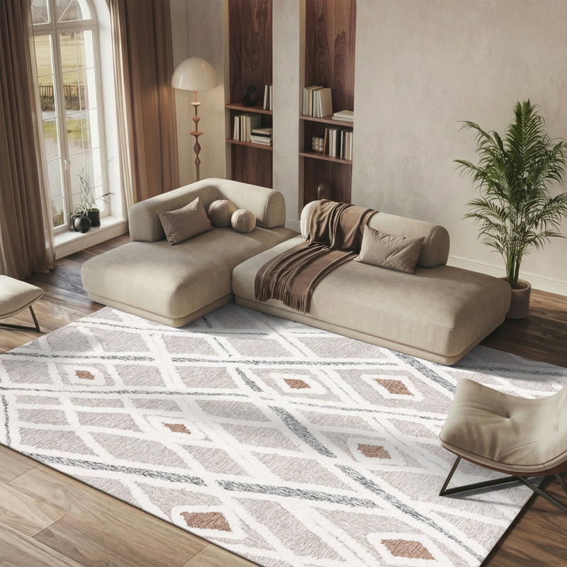 Alirra Geometric Indoor Rug, Rectangle 6' x 8'