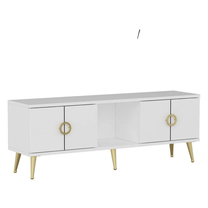 Odessa Unfinished TV Stand for TVs up to 50", White