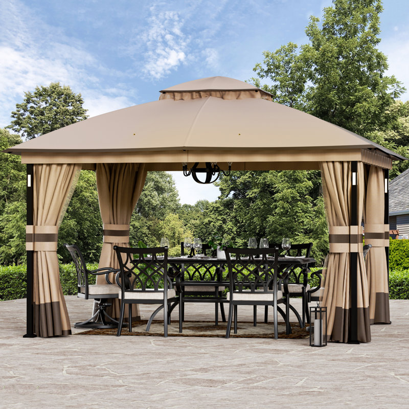12 pi. W Pavillon de jardin en acier