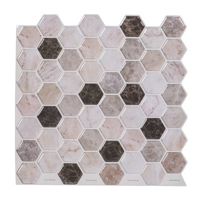 Carreau de mosaïque auto-adhésif en vinyle 12 po x 12 po