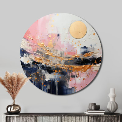 Donoghue - Art abstrait rond en métal
