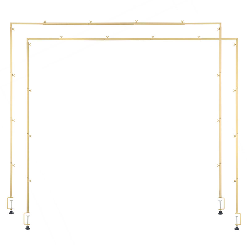2Pcs Over The Table Rod Stand With Clamp Arch Frame Decor 28"-98" L Adjustable