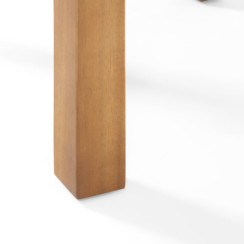 Table d'appoint en bois de style minimaliste moderne, l 19,81 po x P 15 po, brun, table chic à assembler, conception à lattes fermées, 15 po, requis
