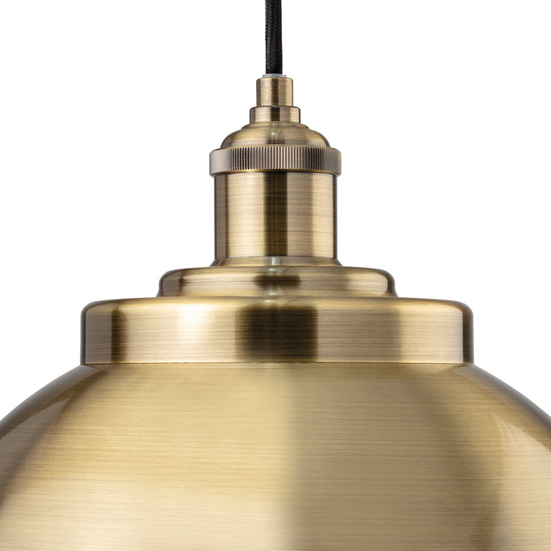 1 - Light Dome Pendant, Antique Brass