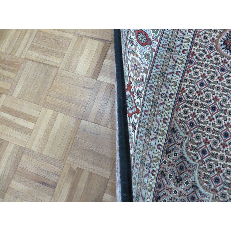 Tapis brun noué à la main de conception unique 7 pi 11 po x 10 pi 3 po Harrogate