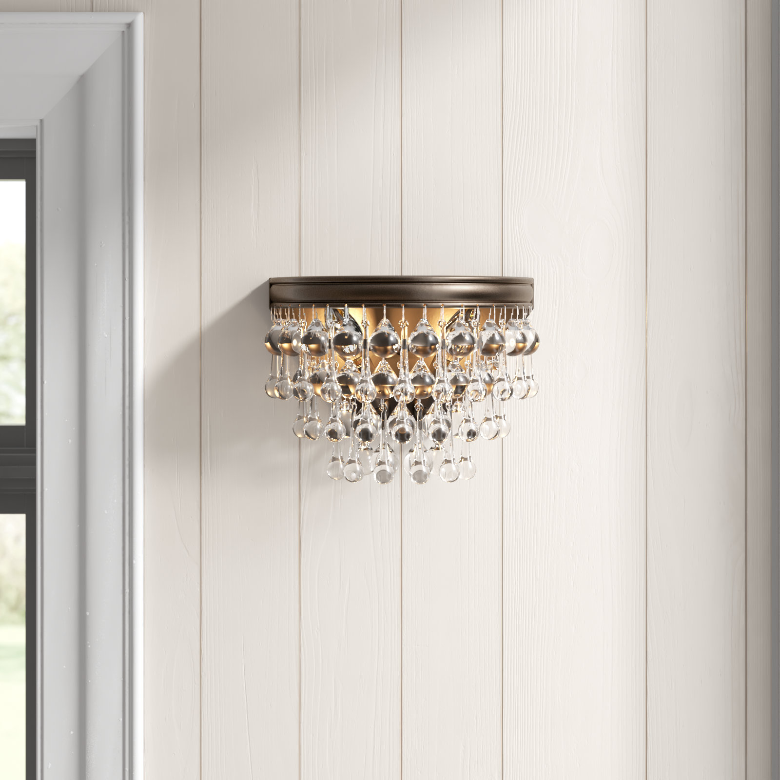 Stoneham 2 - Light Dimmable Flush Mount Sconce, Vibrant Bronze
