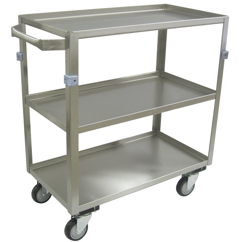 Chariot utilitaire 3 tablettes avec lèvres, H 33,75 po x l 36 po x P 22 po