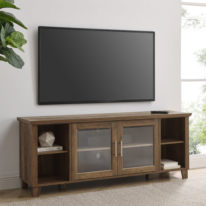 Eberardo 58" 2-Door TV Stand for TVs up to 65", Rustic Oak