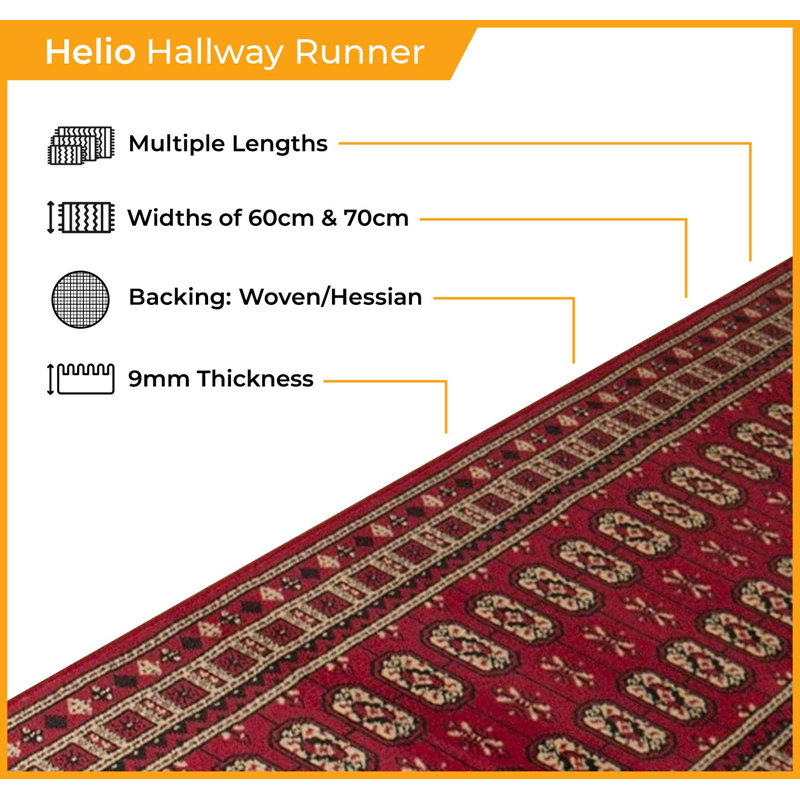 Runner Glencoe Ikat Hand Woven Area Rug, Runner 60 x 210cm