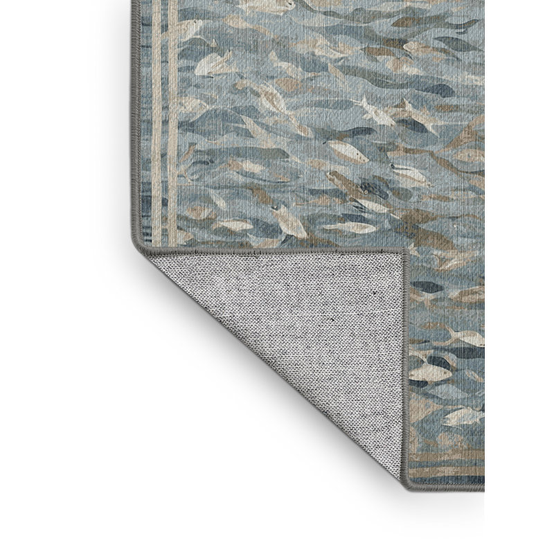 Tapis gris lavable à la machine, Rectangle 8 pi x 10 pi
