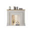 Foyer autoportant en bois manufacturé blanc et Burlywood-1158250069