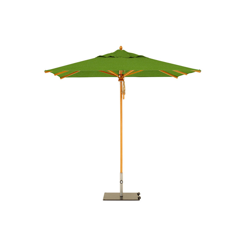 Safari 11.5' Square Umbrella, Square Metal Base with Wheels, 99.6" H x 90.55" W x 90.55" D, Pacific Blue