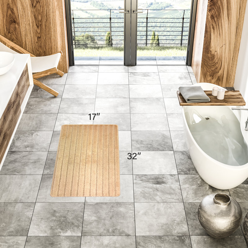 Tapis de cuisine, Rectangle 1 pi 5 po x 2 pi 8 po, Beige clair