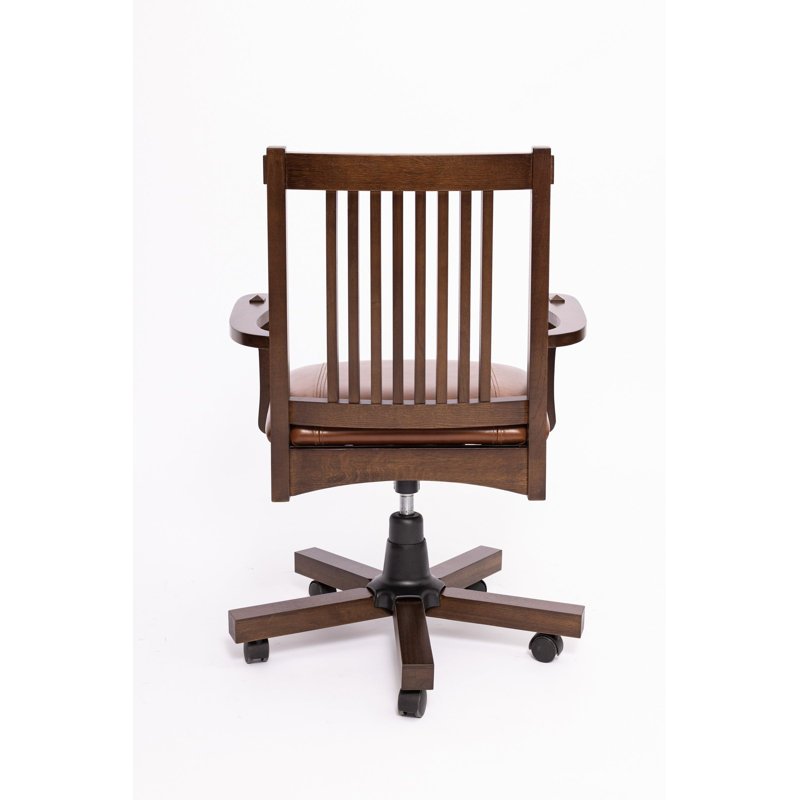 Crafters and Weavers Genuine Leather Conference Chair, Brown